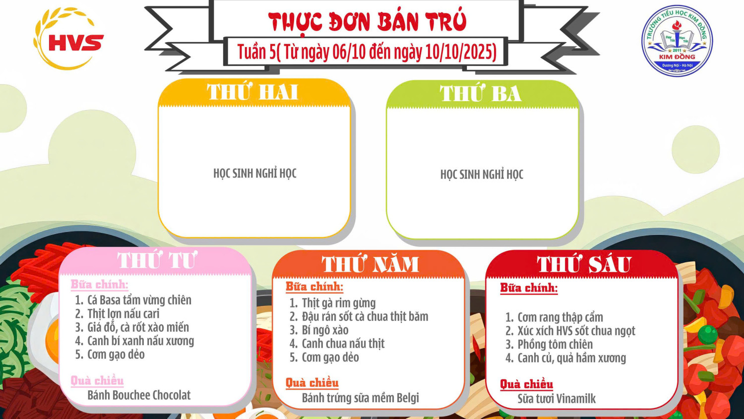 Thực đơn tuần 5