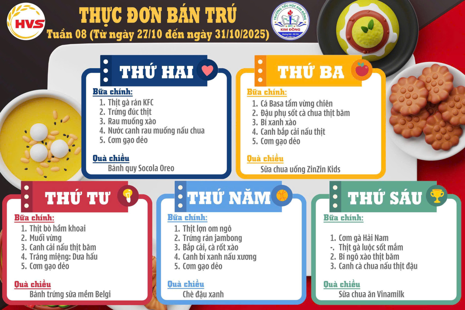 THỰC ĐƠN TUẦN 8